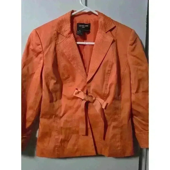 Women's Focus 2000 Blazer Petite Orange size 6 - Picture 2 of 8